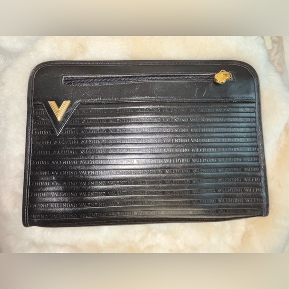 Valentino Other - Valentino Leather Black Bag Embossed